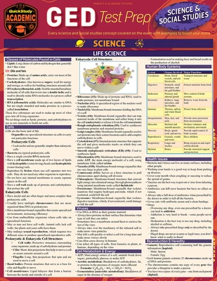 GED Test Prep - Science & Social Studies: A Quickstudy Laminated Reference Guide